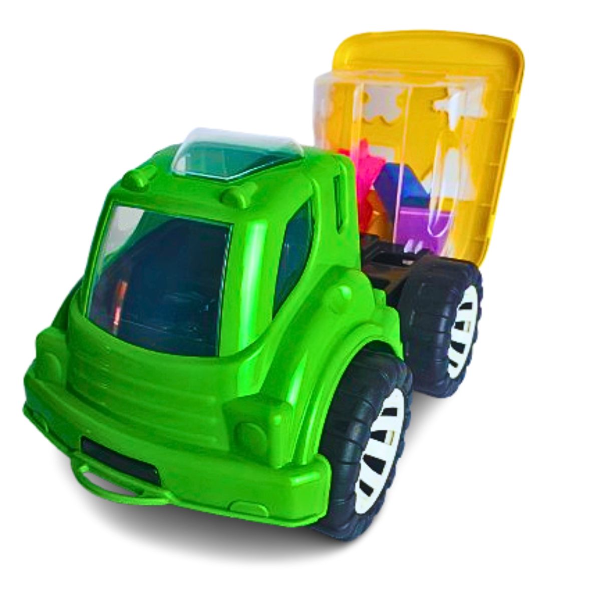 Brinquedo Caminhão Didático Verde - Smiling Kids Brinquedo Caminhão Didático Verde - Smiling Kids